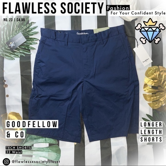 GOODFELLOW & CO MENS NAVY SHORTS - Picture 2 of 5